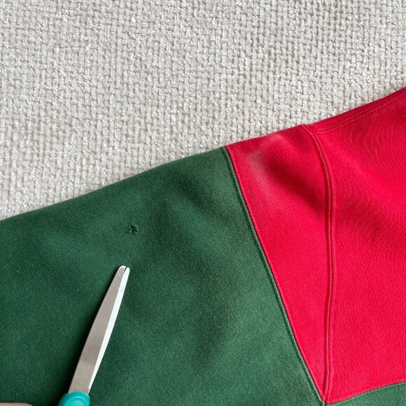 VNTG Ralph Lauren Polo Country (XL) Colorblock Turtleneck Cotton Blend Sweater - Picture 4 of 7